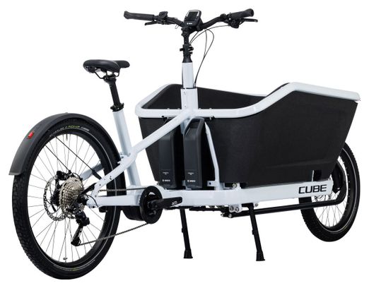 Vélo Cargo Électrique Cube Cargo Sport Dual Hybrid 1000 Shimano Deore 10V 1000 Wh 20/27.5'' Blanc Flash 2023
