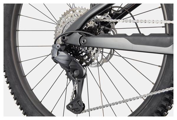 Mountain bike elettrica full-suspension Cannondale Moterra 2 con cambio Shimano, batteria Bosch da 12 V e 800 Wh, coppia di 120 Nm, ruote da 29", colore beige/nero