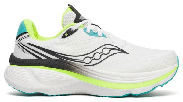 Saucony Hurricane 26 Running Shoes, White/Yellow, Men's
