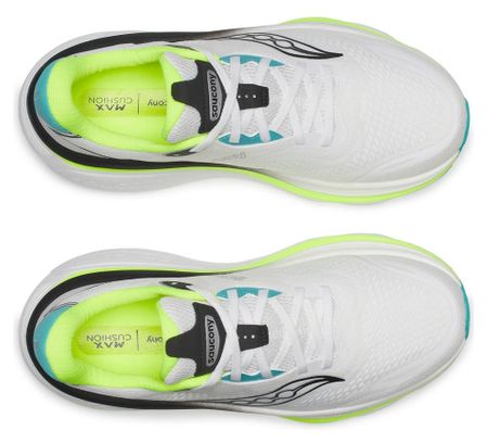 Saucony Hurricane 26 Running Shoes, White/Yellow, Men's