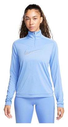 Nike Dri-Fit Swoosh Women's 1/2 Zip Top Blue
