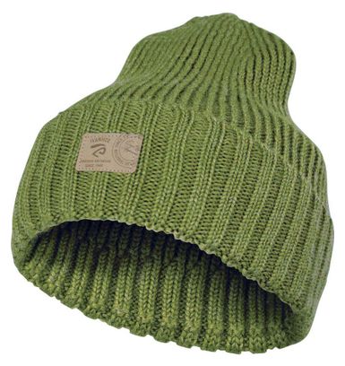 Bonnet tricoté côtelé Ivanhoe en laine Ipsum Cactus-taille unique-vert