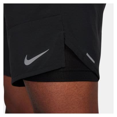 Pantalón Corto Nike Stride 7in 2 en 1 Negro Hombre