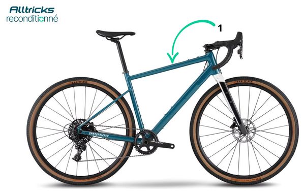 Vélo de Gravel BMC URS AL Two Sram Apex 1 11V 700 mm Bleu Dark Petrol - Produit Reconditionné 