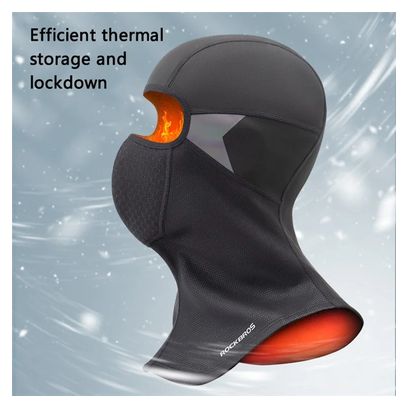 Cagoule de et de cyclisme d'hiver chaud en polaire noir