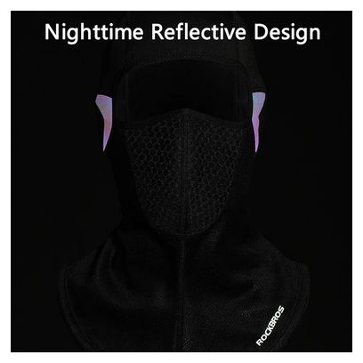 Cagoule de et de cyclisme d'hiver chaud en polaire noir