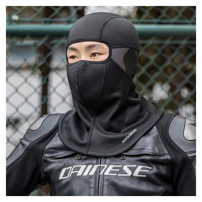 Cagoule de et de cyclisme d'hiver chaud en polaire noir