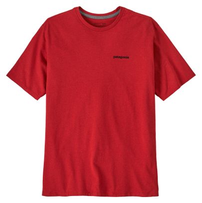 Maglietta Patagonia P-6 Logo Responsibili-Tee Rosso Uomo