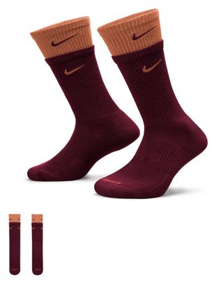 Nike Everyday Plus CushiOned Red Orange Unisex Socks