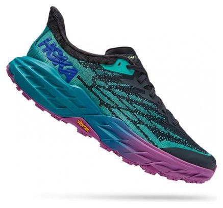 Hoka Speedgoat 5 Blue Green Purple Trail Running Shoes