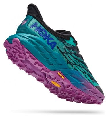Hoka Speedgoat 5 Trail Running Schuhe Blau Grün Violett