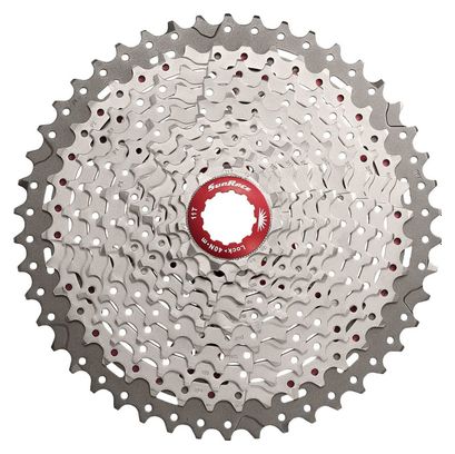 Cassette VTT 11V SUNRACE CS-MX8 Argent Rouge