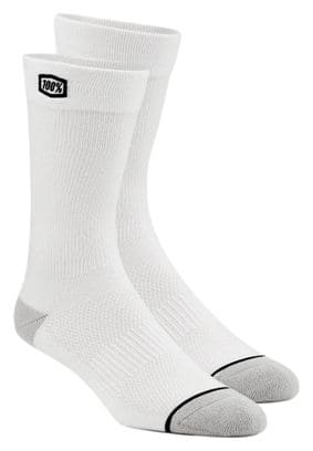 100% Solid Casual Socks Wit