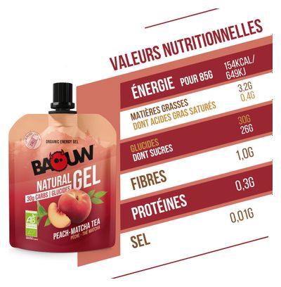 Baouw Natural Energy Gel Peach / Tea 85 grams