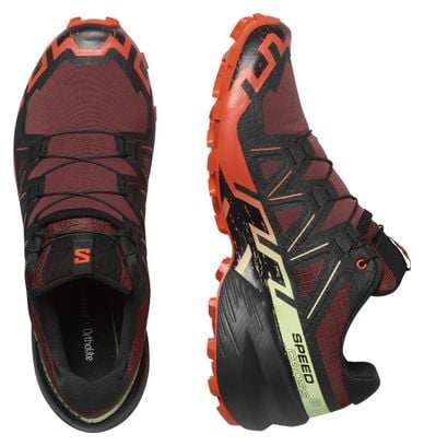 Salomon Speedcross 6 Trail Shoes Red/Black/Green