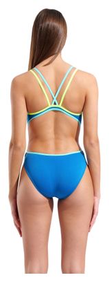 Arena Solid Blue/Green Double Cross Back Women's Swimsuit