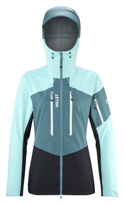 Veste Imperméable Femme Millet M White 3L Bleu/Noir