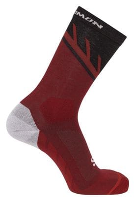 Salomon Speedcross Crew Socken Rot/Schwarz