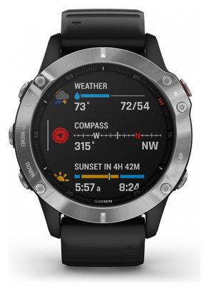 Garmin fenix 6 GPS Watch Silver with Black Band