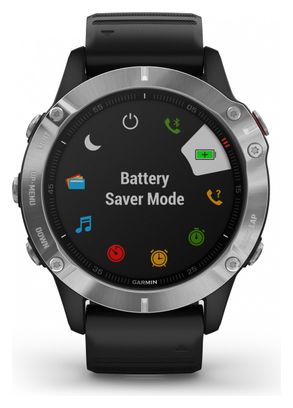 Garmin fenix 6 GPS Watch Silver with Black Band