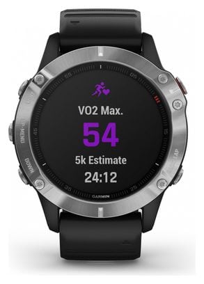 Garmin fenix 6 GPS Watch Silver with Black Band