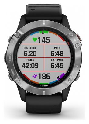 Garmin fenix 6 GPS Watch Silver with Black Band
