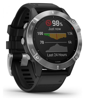 Garmin fenix 6 GPS Watch Silver with Black Band