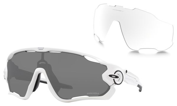 Occhiali Oakley Jawbreaker White Mat Prizm Black / Ref: OO9290-76