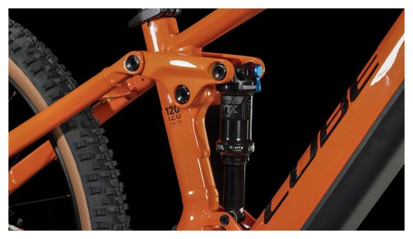 Cube Stereo Hybrid 120 Race 750 Electric Full Suspension MTB Shimano Deore XT 12S 750 Wh 29'' Spark Orange 2023