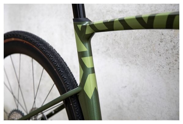 Producto reacondicionado - Bicicleta Gravel Ridley Kanzo Fast Shimano GRX 800 1x11V 700 mm Verde Camuflaje 2022