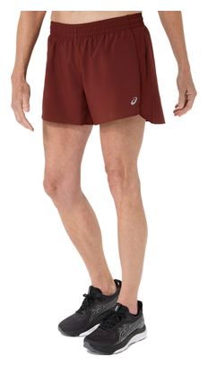 Short Asics Core 4in Rouge Femme