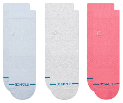 Dames Stance Icon Quarter Multicolour Sokken (3 paar)
