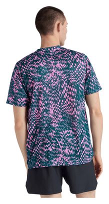 Camiseta de manga corta New Balance London Edition RC Essential Printed Rosa para hombre