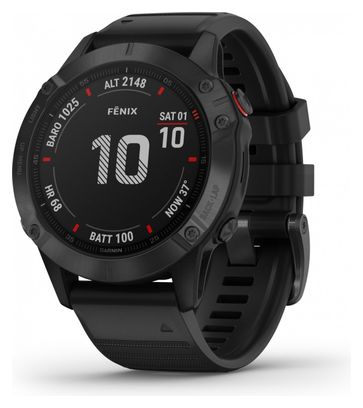 Montre GPS Garmin fenix 6 Pro Noir avec Bracelet Noir