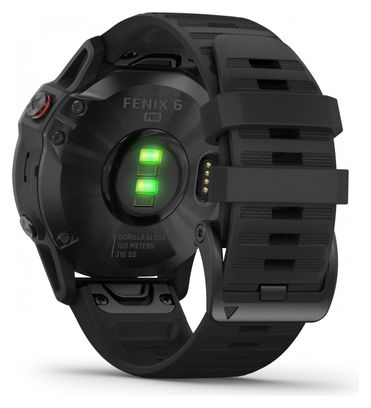 Garmin fenix 6 Pro GPS Horloge Zwart met Zwarte Polsband