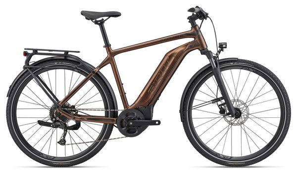 VTC Électrique Giant Explore E+ 4 GTS Shimano Alivio 9V 400 Wh Marron Hermatite