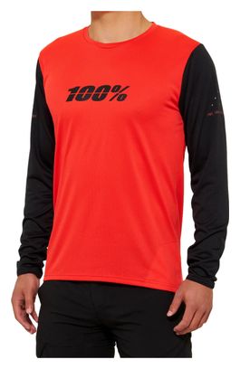 Langarmtrikot 100% Ridecamp Rot / Schwarz