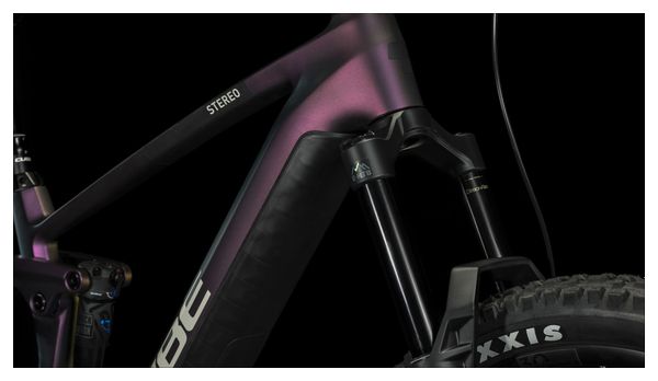 VTT Électrique Tout-Suspendu Cube Stereo Hybrid 160 HPC SLX 750 27.5 Shimano Deore/XT 12V 750 Wh 27.5'' Violet Molotov Iridescent 2023