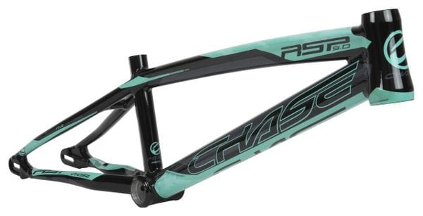 Chase RSP 5.0 Aluminium OS BMX Frame Zwart / Turquoise Blauw 2023