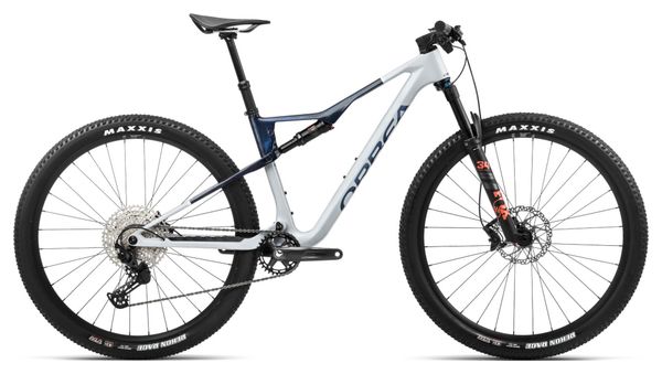 Orbea Oiz M30 MTB a sospensione completa Shimano Deore/SLX 12S 29'' Argento Grigio Blu Carbonio Vista 2024