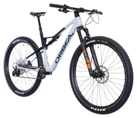 Orbea Oiz M30 Full Suspension MTB Shimano Deore/SLX 12S 29'' Silver Grey Blue Carbon View 2024