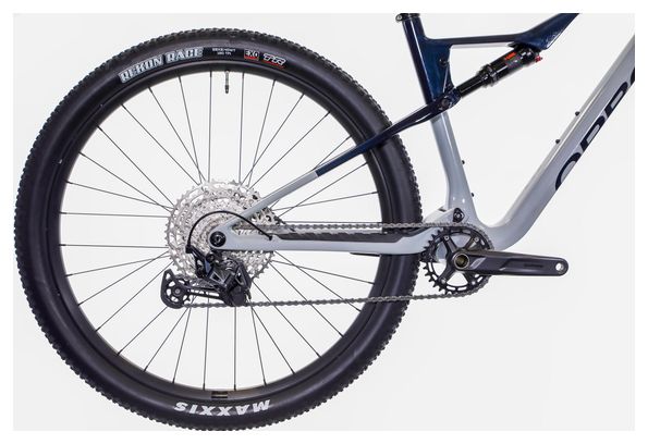 Orbea Oiz M30 Full Suspension MTB Shimano Deore/SLX 12S 29'' Silver Grey Blue Carbon View 2024