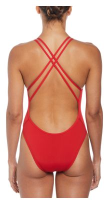 Costume da bagno Nike Swim HydraStrong Solid Rosso da donna