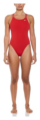 Costume da bagno Nike Swim HydraStrong Solid Rosso da donna