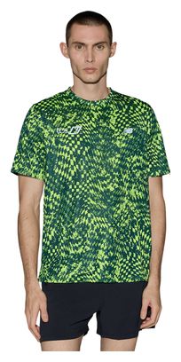 Camiseta de manga corta New Balance London Edition RC Essential Printed amarilla/verde para hombre