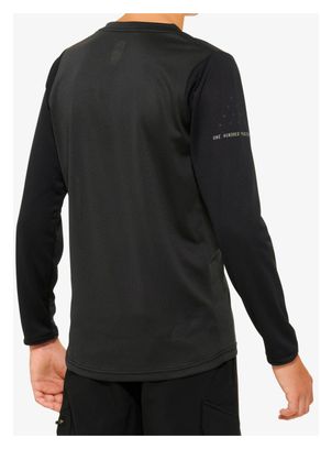 Ridecamp Kids 100% Long Sleeve Jersey Black / Charcoal Grey