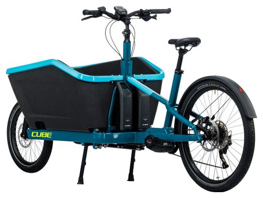 Cube Cargo Sport Dual Hybrid 1000 Elektrische Cargo Bike Shimano Deore 10S 1000 Wh 20/27.5'' Blauw 2023