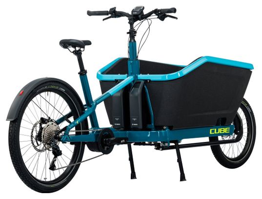 Cube Cargo Sport Dual Hybrid 1000 Bicicleta eléctrica de carga Shimano Deore 10S 1000 Wh 20/27.5'' Azul 2023