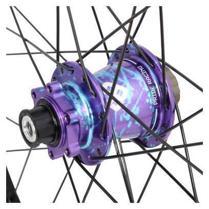 Paire de Roues Carbone Expert Pride Wave Matrix Splash 10mm Bleu Violet