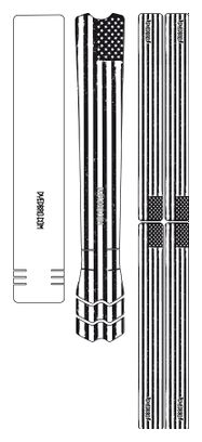 Dyedbro Frame American Flag Frame Schutzfolie Schwarz